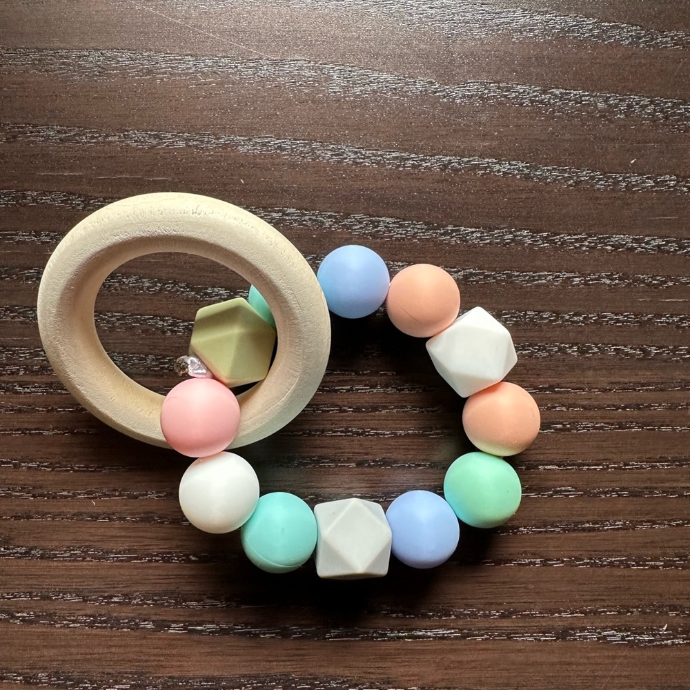 Handmade Colorful Beaded Teething Ring